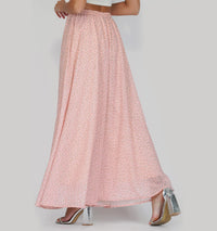 RATAN Women’s Georgette Flared Freesize Sharara Palazzo Pant with Lining M Maroon