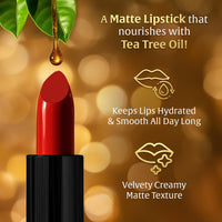 FACES CANADA Comfy Matte Velvet Touch Lipstick - Cherry Pie 02, 4.2g | Velvety Matte Finish | 8HR Longstay | Intense Colour | Hydrating Lips | Smooth Application