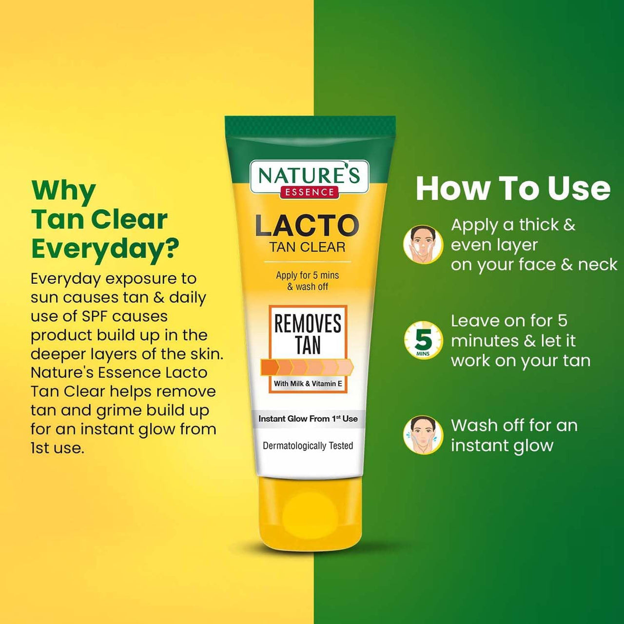 Nature's Essence Lacto Tan Clear, 100 g (Pack of 2)