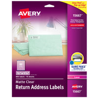 Avery Printable Return Address Labels with Sure Feed, 0.5