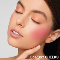 Seven Seas Cheek Bloom Liquid Blusher, 2-in-1 Lip Gloss and Blush, Long Lasting, (Rosy Cheeks & Natural Blush) Pack of 2