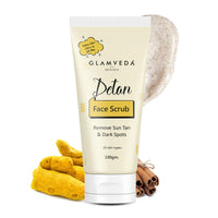 Glamveda Detan Face & Body Scrub| Lightens Skin Tone| Removes Pigmentation & Dark Spots |Paraben & SLS Free 100gm