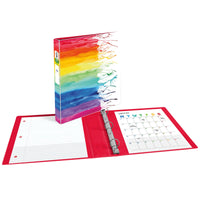 Avery + Amy Tangerine Designer Collection Binder, 1.5 Inch Round Rings, 275-Sheet Capacity, Watercolor Rainbow (28347) 1.5