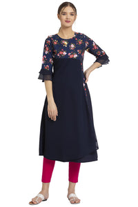 ALC Creation Women's  Crepe A-line Kurta