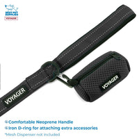 Voyager Step-in Air All Weather Mesh Harness and Reflective Dog 5 ft Leash Combo with Neoprene Handle, for Small, Medium and Large Breed Puppies by Best Pet Supplies - Black, Small S (Chest: 14.5 - 16