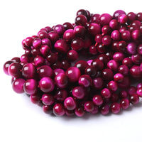 48PCS 8MM AAA Rose Red Tiger Eye Stone Beads Natural Gemstone Bead Crystal Healing Energy Jewelry Making DIY 15 inches