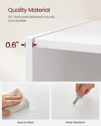 VASAGLE Bookshelf, 23.6 Inches Wide, 4-Tier Open Bookcase with Adjustable Storage Shelves, Floor Standing Unit, Cloud White ULBC164T14 1 Pack 4 Tiers (23.6