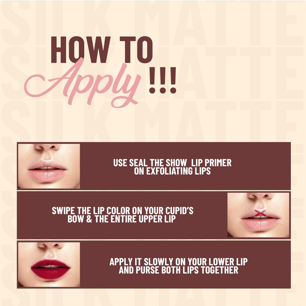 Seven Seas Silk Matte Liquid Lipstick | Long Lasting and Waterproof Liquid Lipstick for Women (Crimson, 7ml)