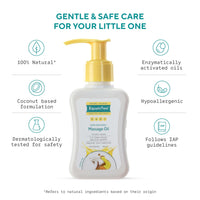 EQUALSTWO Nourishing Baby Massage Oil, 100ml, 100% Natural Non-Greasy Moisturizing Baby Oil for New Born, Strengthen Muscles & Bones, All Skin Types, Hypoallergenic, Dermatologically Tested(Pack 2)