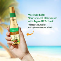 Olivia Moisture Lock Nourishment Hair Serum With Argan Oil Extract Smooth, For Smooth, Frizz-Free, Shiny & Tangle Free Hair - 100Ml