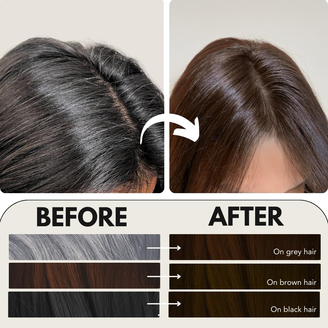 Paradyes Natural Brown Timeless Hair Tint, Permanent Crème Hair Colour for Natural-Looking Results, Complete Grey Coverage, Long-Lasting Formula Free from PPD, Ammonia, & Resorcinol, 4.0