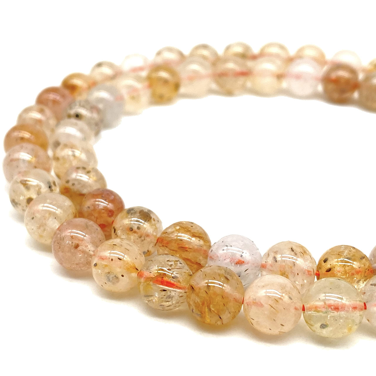 ABCGEMS Brazilian Orange Biotite Beads (AKA Golden & Black Mica) Healing Energy Crystal Stone Ideal for Bracelet Necklace Ring DIY Jewelry Making Craft Men Women Smooth Round 8mm Orange Biotite (From Brazil)