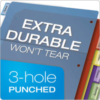 Cardinal Expanding Plastic Binder Dividers, Flexible Front Pockets Expand 1/4
