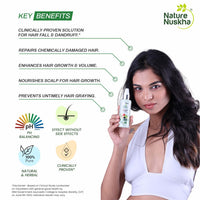 Nature Nuskha Protein Rich Hair Growth Oil with Rosemary, Avacado Oil & Vitamin E | Hair Fall Control, Anti Dandruff & Damaged Hair Repair Formula, Non-Sticky, No Paraben, for Women & Men, 100ml
