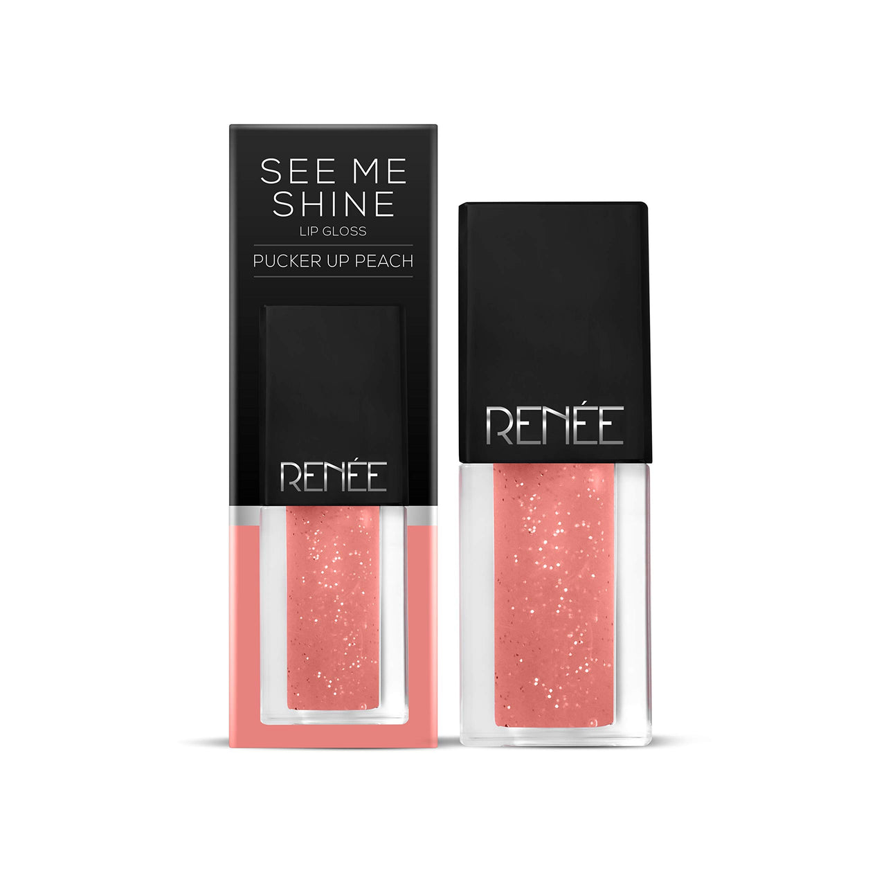 RENEE See Me Shine Lip Glossy For All Skin Tone, Enriched With Jojoba Oil, Non Sticky, Hydrating, Easy Glide Formula, Pink Pow-Wow 2.5Ml & See Me Shine Lip Glossy For All Skin Tone, 2.5Ml