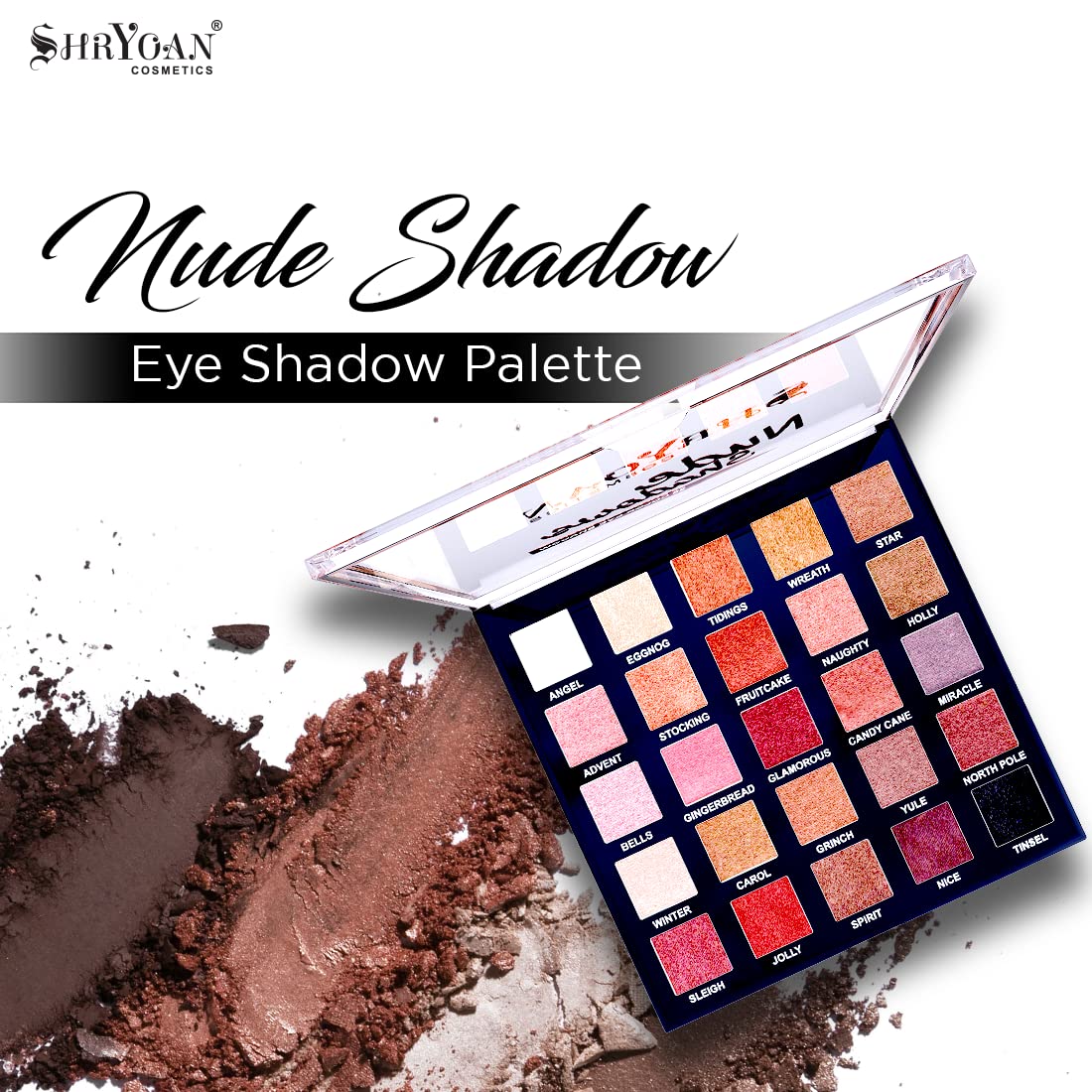 Shryoan Nude Colors Eye Shadow | 25 Color Eyeshadow Palette | High Pigmentation | Smooth Blending |Everyday and Professional Use, Paraben-Free