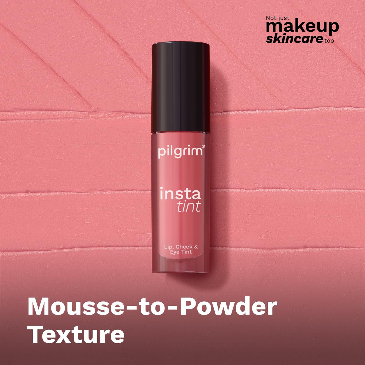 Pilgrim 3 In 1 Lip, Cheek And Eye Tint Cream With Goodness Of Spanish Squalane, Almond Oil, Avocado Oil And Macadamia Nut Oil | Long Lasting Nourisht | Blends Easily 2.5Gm (Coral Story - 02)