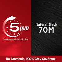 REVLON Top Speed Hair Color For Men - Natural Black 70M (with Outrageous Conditioner 190 ml) (3S10978E16463170)