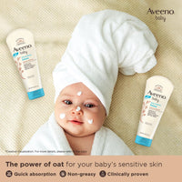 Aveeno Baby Daily Moisture Lotion (227g) | 24 Hour Moisturization | Suitable for newborns | Oat flour & glycerin | Fragrance-free, paraben-free, Hypoallergenic | Nourishes, soothes & protects baby's sensitive skin