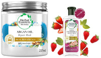 Herbal Essences White Strawberry & Sweet Mint SHAMPOO-For Cleansing and Volume No Colorants 240 ML Argan Oil Hair Mask 237ml