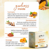 Globus Naturals Ubtan Face Wash & Facial Kit Combo, Skin Brightening Formula, For All Skin Types