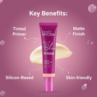 Hilary Rhoda Here to Blur Primer | Tinted & Silicon-Based | Water Resistant Primer | Matte Finish & Blurs Pores | Oil Control & Lightweight | 25g