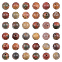 Bymitel 210pcs Natural Crystal Beads Stone Gemstone Round Energy Healing Loose Beads with Stretch Cord for Jewelry Making Bracelets Anklets (Picasso, 6mm 210pcs) Picasso