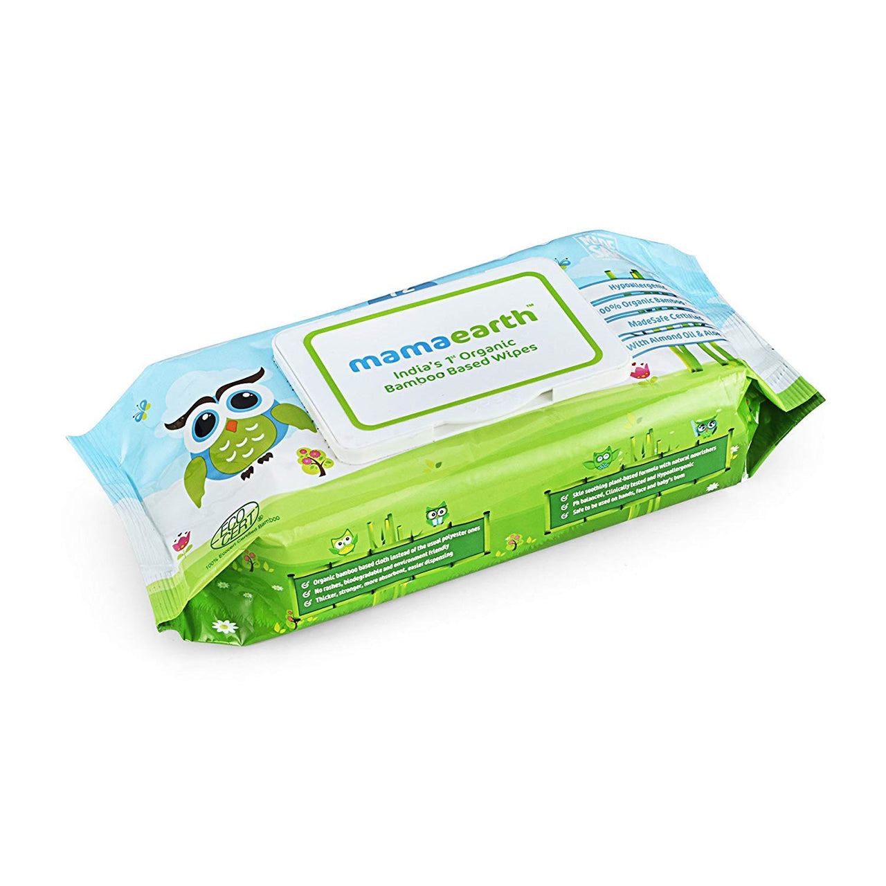 Mamaearth Easy Tummy Roll On for Digestion & Colic Relief with Hing & Fennel 40Ml & India's First Organic Bamboo Based Baby Wipes (72 Wipes) Combo
