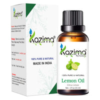 KAZIMA Combo of Lavender Oil and Lemon Oil - 100% Pure & Natural Essential Oil for Skin Brightening, Acne & Scars, Hair Growth & Aromatherapy, 15 ml each