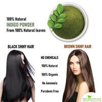 Shudh Online Indigo Powder Organic for Hair Black Colour (1000 Grams / 1 Kg), Natural Avuri Leaf Powder, Neela Amari, Neel Patti, Neelambari, Neelamari, Neelayamari, Indico. Powder