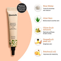 QUENCH BOTANICS Brightening Natural Cream Concealer With Rice Water & Aloe Vera | Conceals Dark Circles & Brightens Under Eyes All Skin | Made In Korea (Light), 10Ml