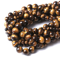 45PCS 8MM AAA Yellow Tiger Eye Stone Beads Natural Gemstone Bead Crystal Healing Energy Jewelry Making DIY 15 inches