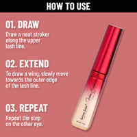 Seven Seas Waterproof | Smudgeproof | Long Lasting | Intense Black | False Eyes Eyeliner (Black,2.5g)