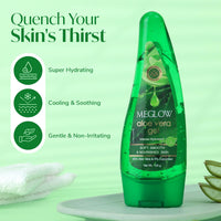 Meglow Refreshing & Rejuvenating Face Wash(70gm) |Aloe Vera Gel (100gm)|Enriched With Aloevera & Cucumber Extract|Gel For All Skin Type|For Men & Women|Helps to Make Skin Soft & Fresh