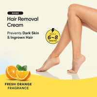 Bloom - Hair Removal Cream (Orange) - with Spatula (100gm)