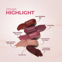 Juice Red Rebel - M01 Kiss Sensation Lipstick & Pink Desire - M01 Color Luxe Liquid Lipstick with Goodness of Bio Retinol, & SPF 15 UV Protection