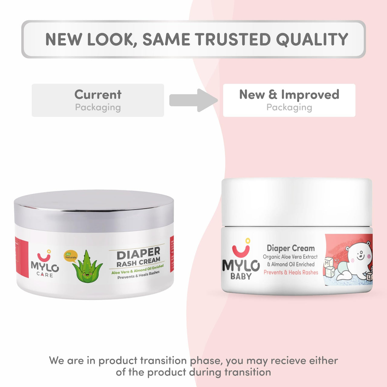 Mylo Baby Diaper Rash Cream 50gm | Prevents and Heals Rashes | With 15% Zinc Oxide | Care with Aloe Vera, Almond Oil & Vitamin E