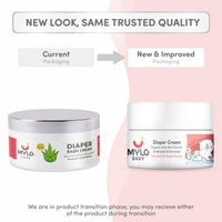Mylo Baby Diaper Rash Cream 50gm | Prevents and Heals Rashes | With 15% Zinc Oxide | Care with Aloe Vera, Almond Oil & Vitamin E
