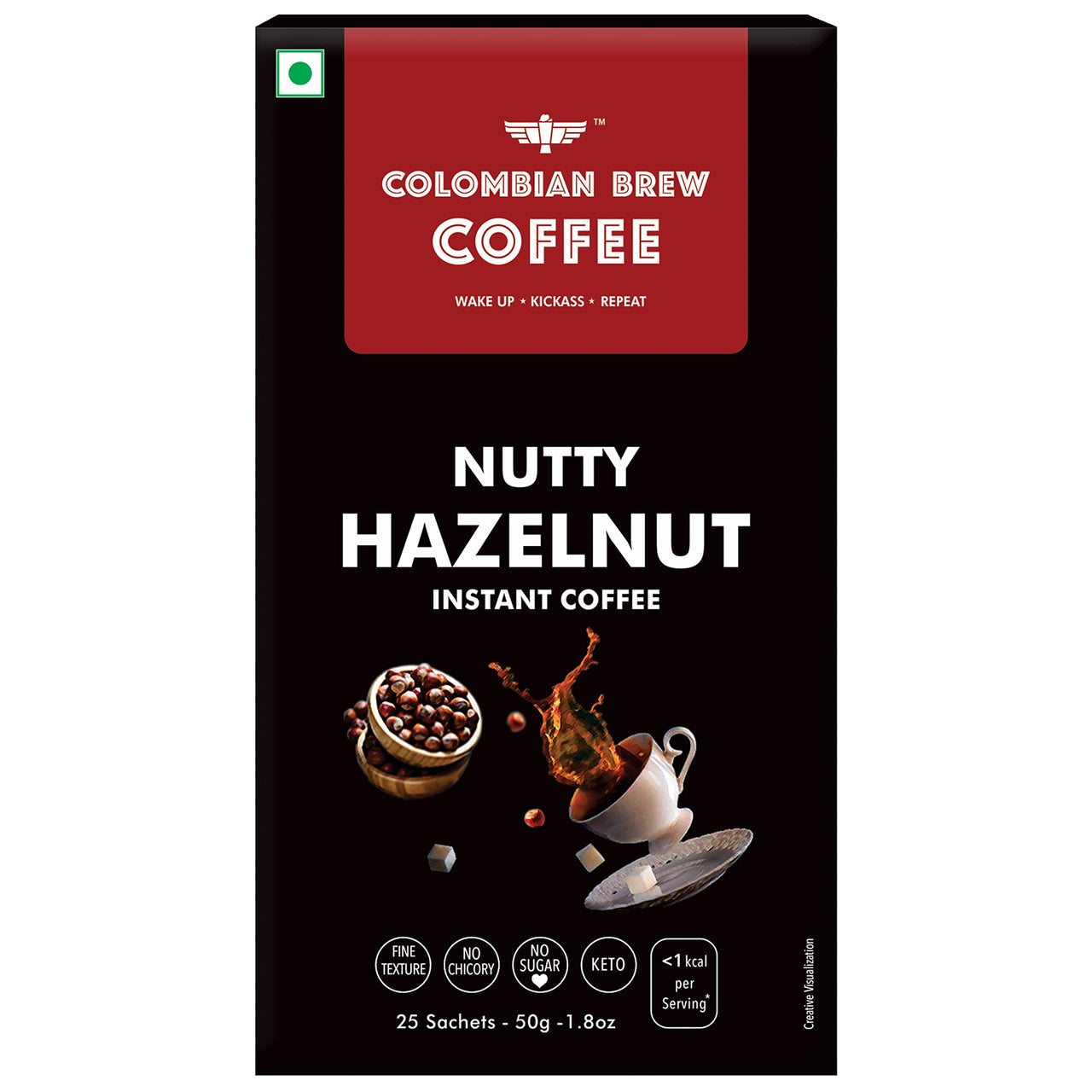 Colombian Brew Original instant Coffee 50g & Hazelnut Instant Coffee 50g
