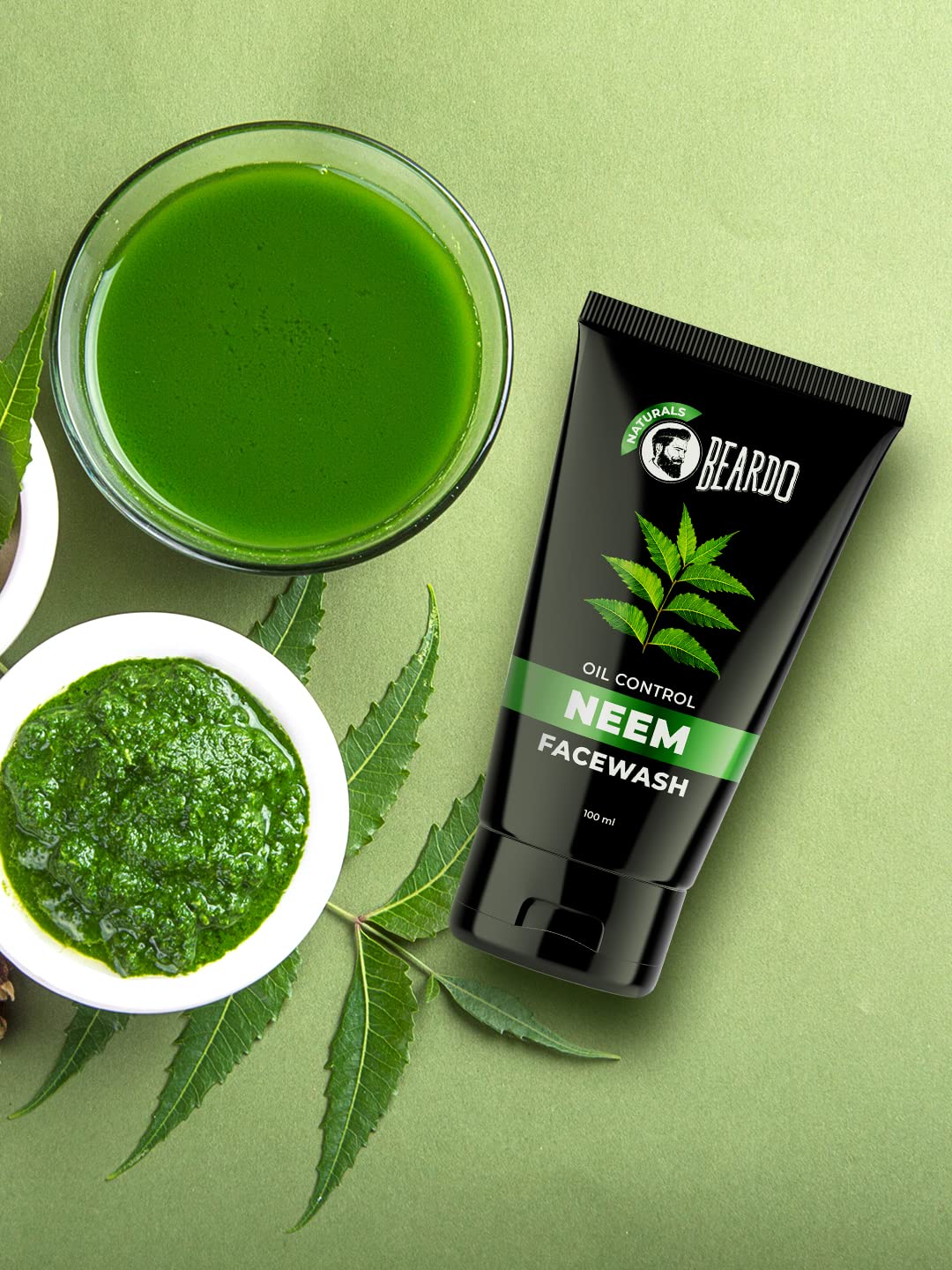 Beardo Purifying Neem Face Wash for Oil Control, 100ml | Soothes & Heals | Daily facewash for men | Face Wash For Oily Skin Acne, Pimple And Oil Control With Glowing Skin