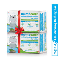 Mamaearth Bathing Bar For Babies - Pack Of 4&Mamaearth Nourishing Baby Hair Oil, With Almond & Avocado Oil - 200 Ml