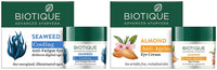 Biotique Bio Almond Soothing and Nourishing Eye Cream, 15g and Bio Seaweed Revitalizing Anti Fatigue Eye Gel, 15g