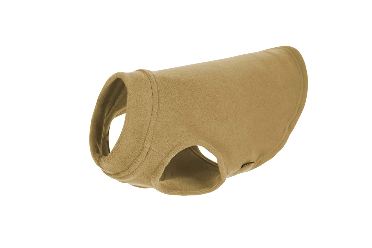 Gooby Stretch Fleece Vest Dog Sweater - Sand, Medium - Warm Pullover Fleece Dog Jacket - Winter Dog Clothes for Small Dogs Boy or Girl - Dog Sweaters for Small Dogs to Dog Sweaters for Large Dogs