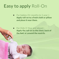 BabyOrgano® Natural Cold Relief Roll On with Organic Eucalyptus Oil for Cold and Cough | Nose Block | Chest Congestion 40ml