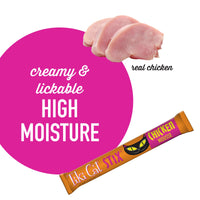 Tiki Cat Stix Mousse Treats, Single Serve Indulgent Lickable Treat or Dry Food Topper, with Chicken in Creamy Gravy, 0.5 oz. Pouch (Pack of 20) 10 Ounce (Pack of 1)