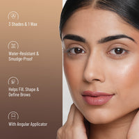 Swiss Beauty Eyebrow Palette With Wax Cream |Travel-Friendly Eyebrow Palette With Blendable Colors For Face Makeup | Shade-01, 5Gm|