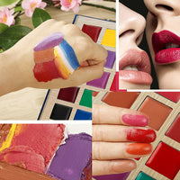 DE'LANCI 25 Color Lipstick Palette - Multishade Cream Lip Gloss Makeup Palette Professional Cosmetic Lip Contouring Kit