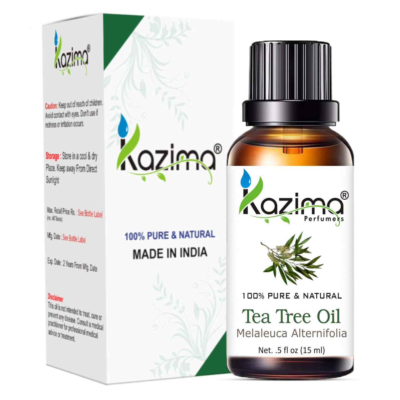 KAZIMA Essential Oils - Rosemary Oil, Lavender Oil & Tea Tree Oil (Combo Pack of 3) 15 ml Each