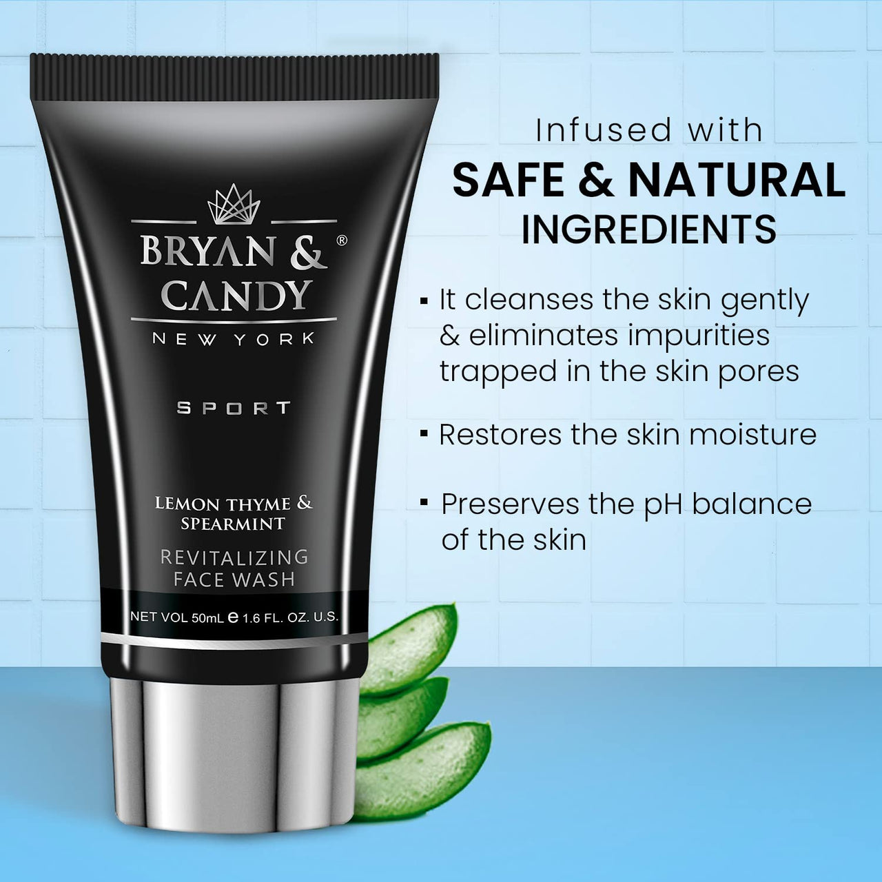 Bryan & Candy Complete Face & Body Care Kit | Gift Set For Men | 100% Vegan | Skin-Friendly pH 5.5 for All Skin Types,SLS & Paraben Free (Small Lemon & Thyme Kit)