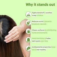 Aravi Organic Tea Tree Essential Oil For Skin, Hair, Face, Acne Care, Dandruff - 100% Pure, Natural and Undiluted - 15 ml